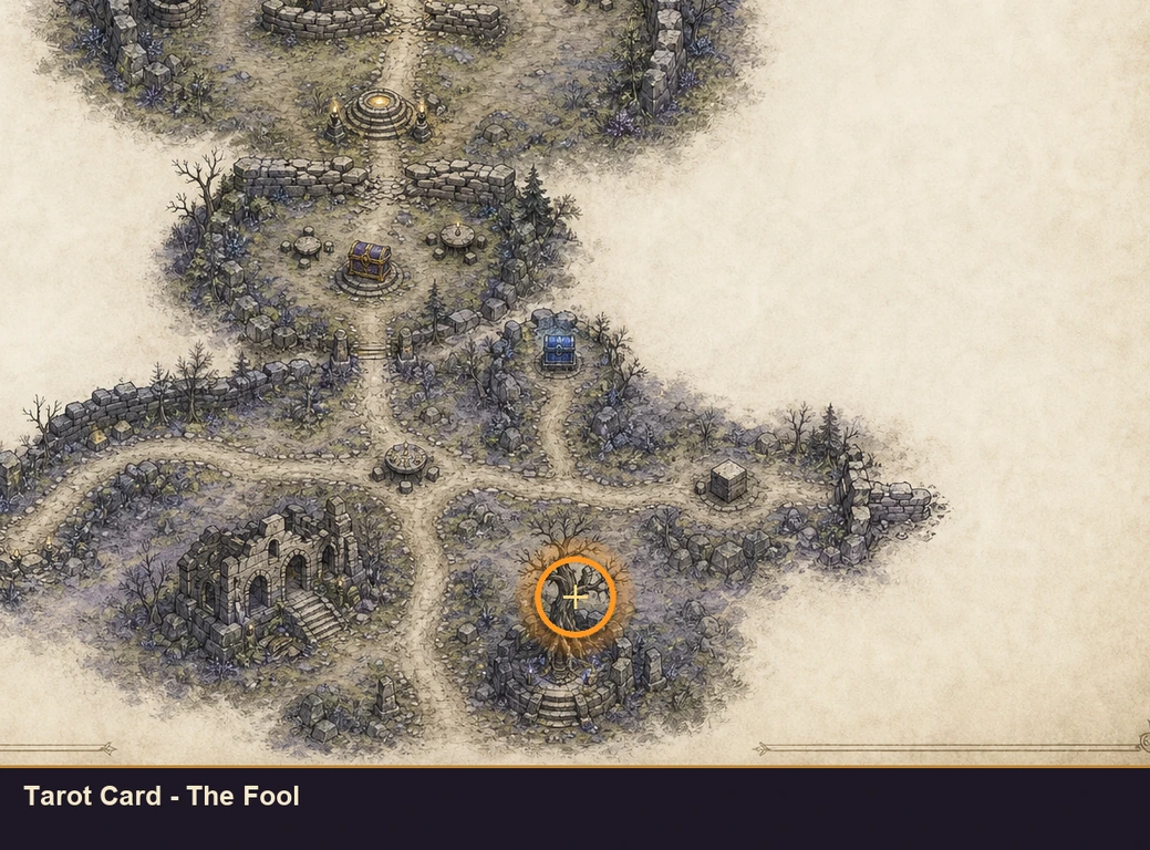 Location guide visual for Tarot Card - The Fool in Marvel's Midnight Suns