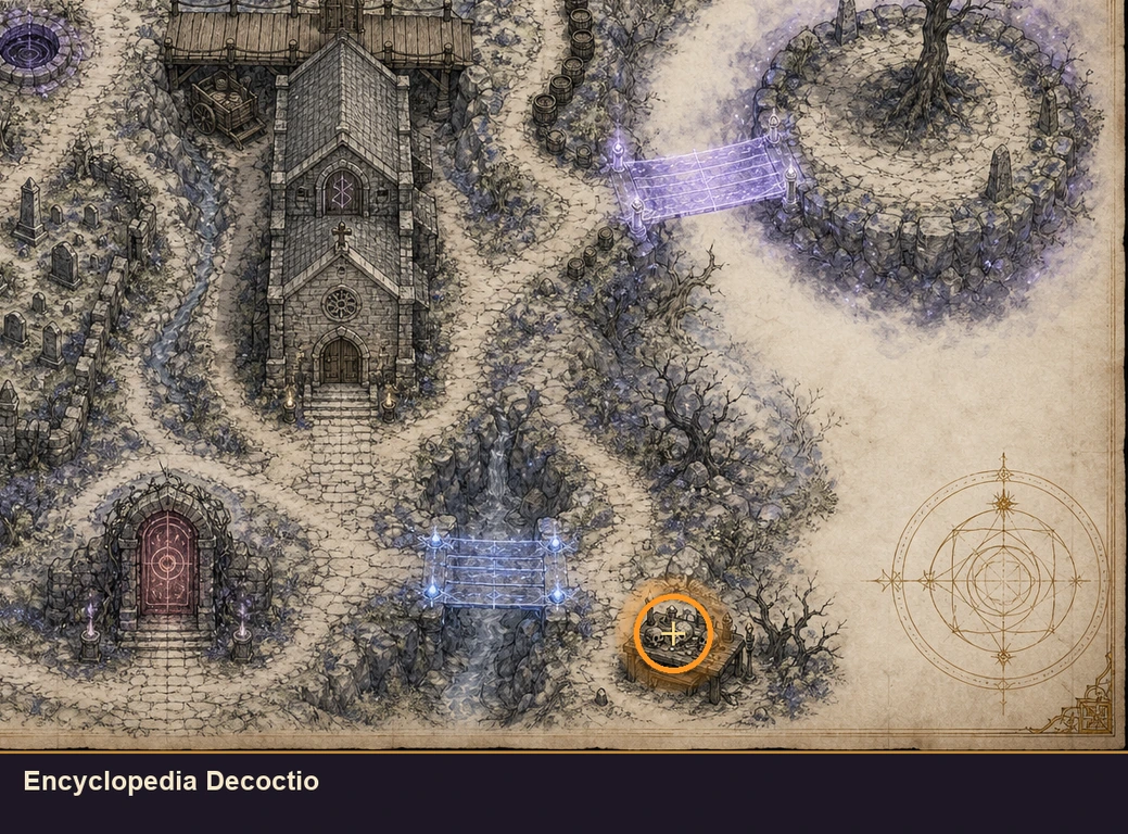 Location guide visual for Encyclopedia Decoctio in Marvel's Midnight Suns