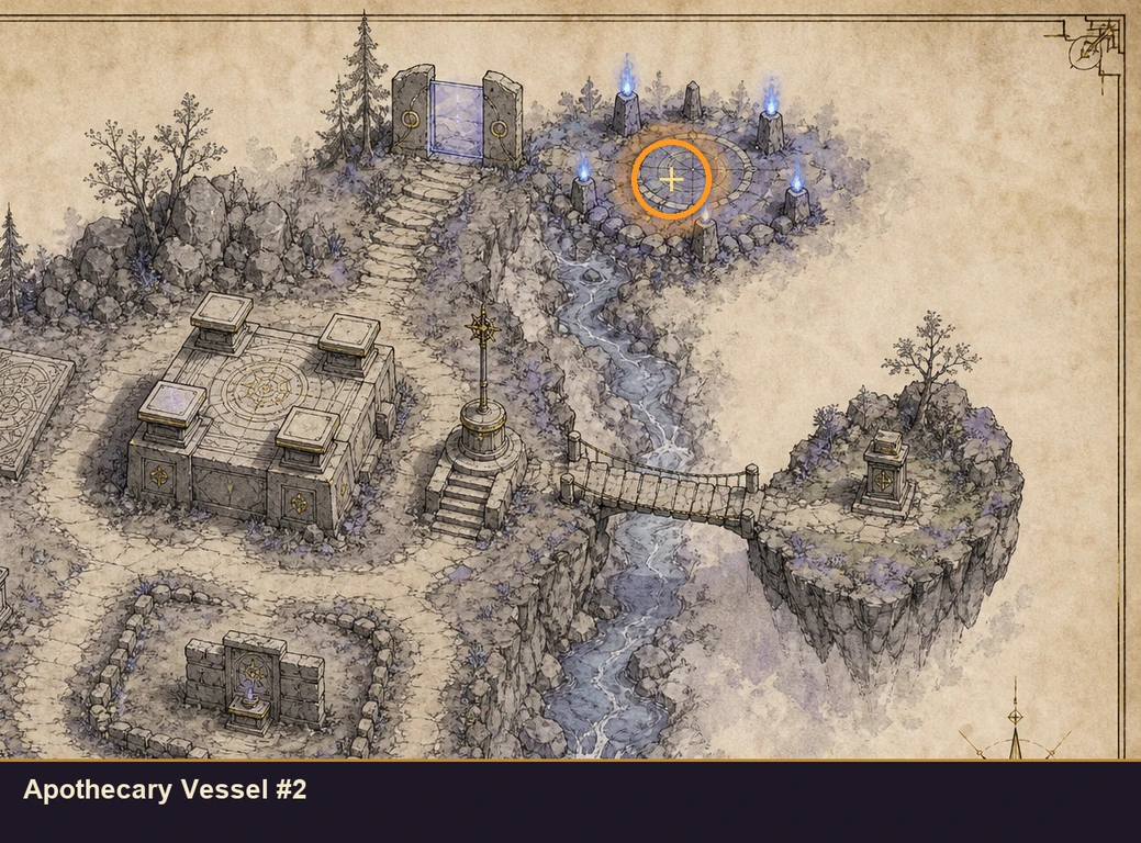 Location guide visual for Apothecary Vessel #2 in Marvel's Midnight Suns