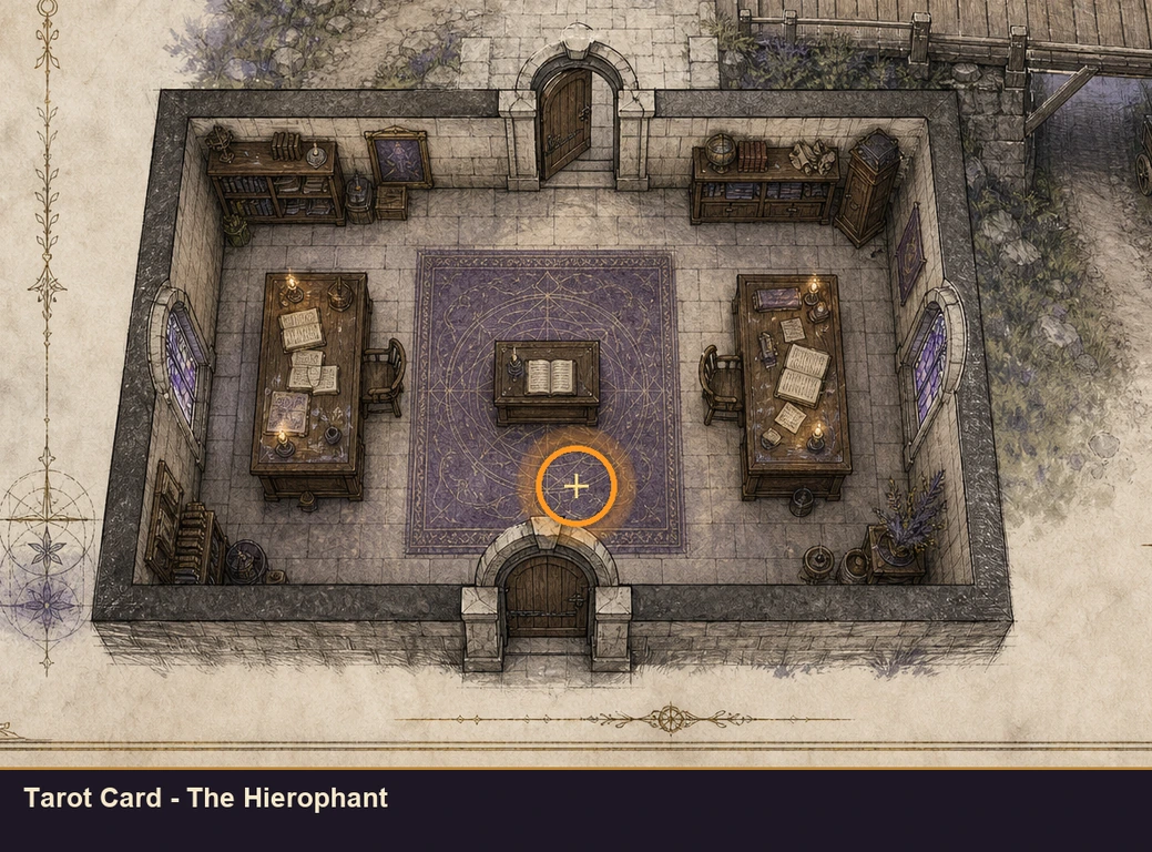 Location guide visual for Tarot Card - The Hierophant in Marvel's Midnight Suns