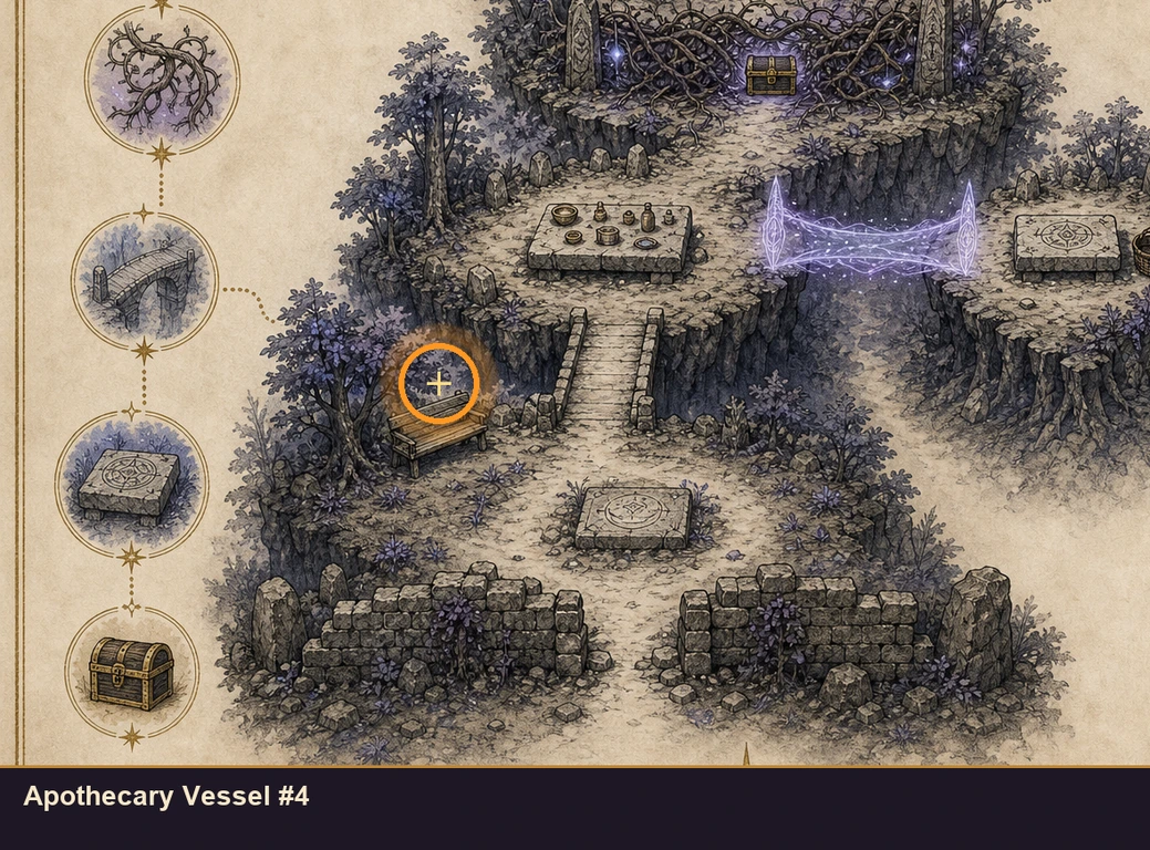 Location guide visual for Apothecary Vessel #4 in Marvel's Midnight Suns