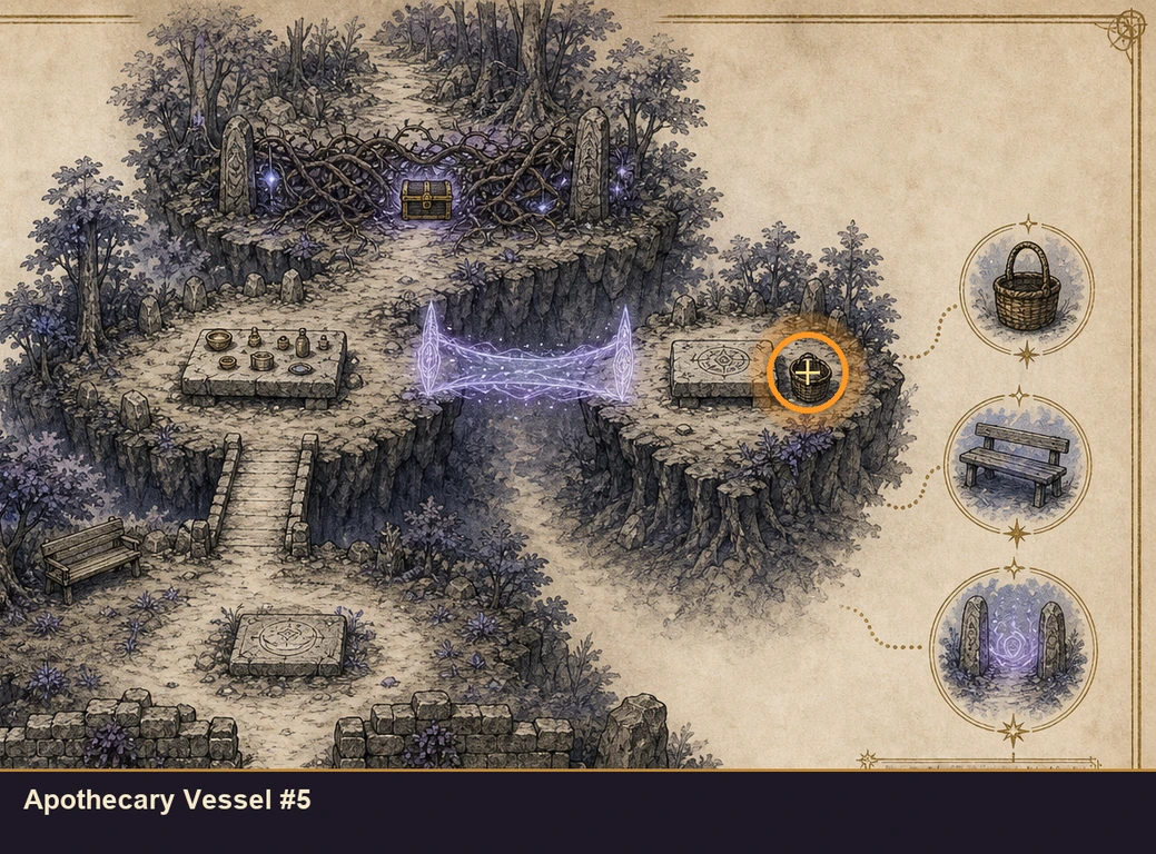 Location guide visual for Apothecary Vessel #5 in Marvel's Midnight Suns