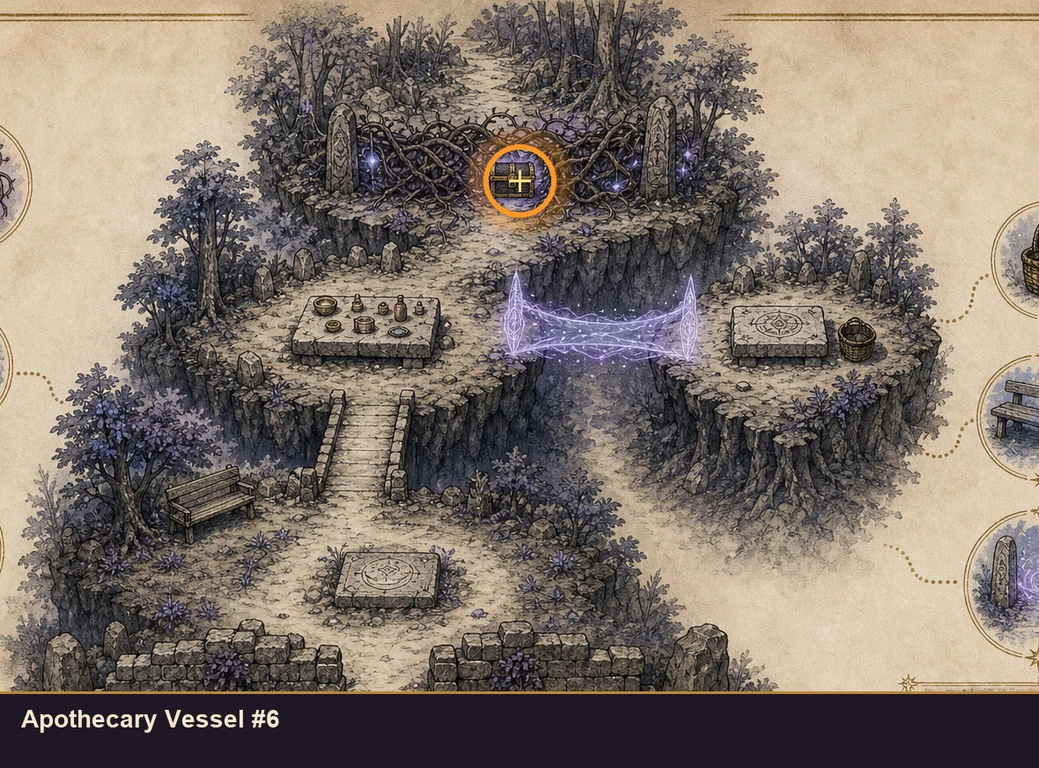 Location guide visual for Apothecary Vessel #6 in Marvel's Midnight Suns