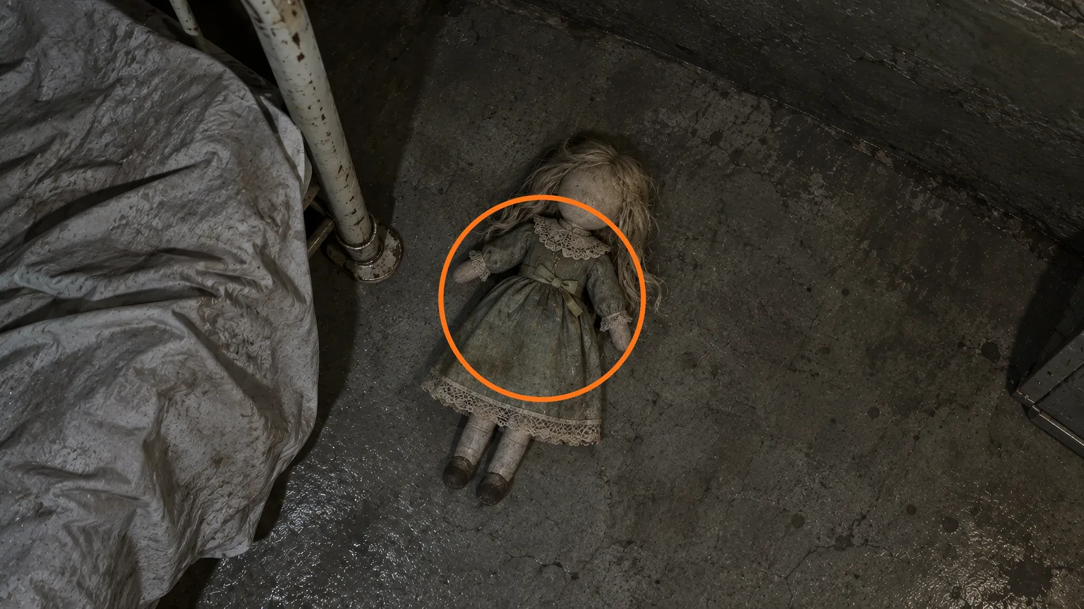 Location guide visual for Marie's Doll in Resident Evil: Requiem