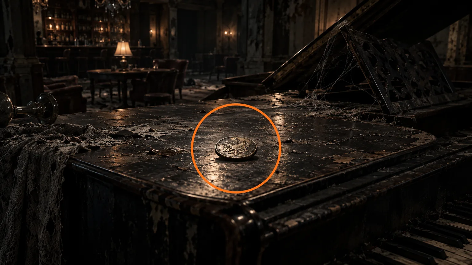 Location guide visual for Antique Coin #4 in Resident Evil: Requiem