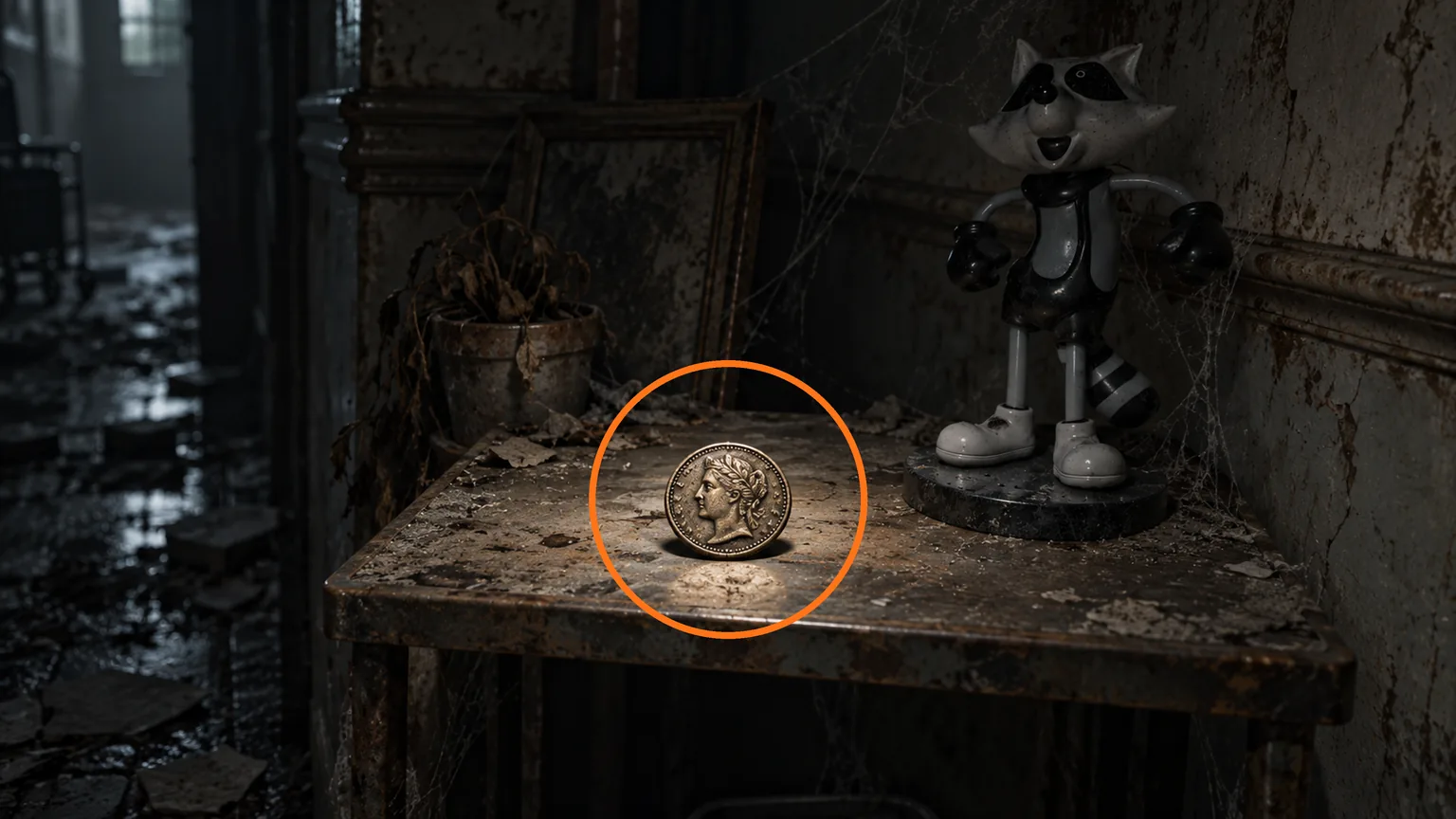 Location guide visual for Antique Coin #18 in Resident Evil: Requiem