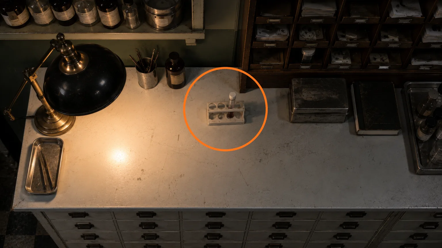 Location guide visual for Blood Specimen (Reversible) in Resident Evil: Requiem
