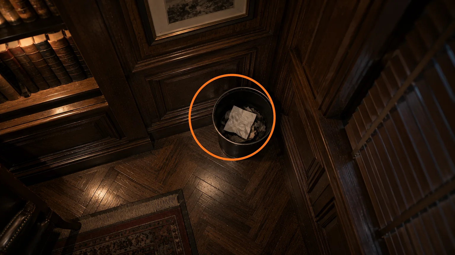Location guide visual for File #13 - Note to the Chairman in Resident Evil: Requiem