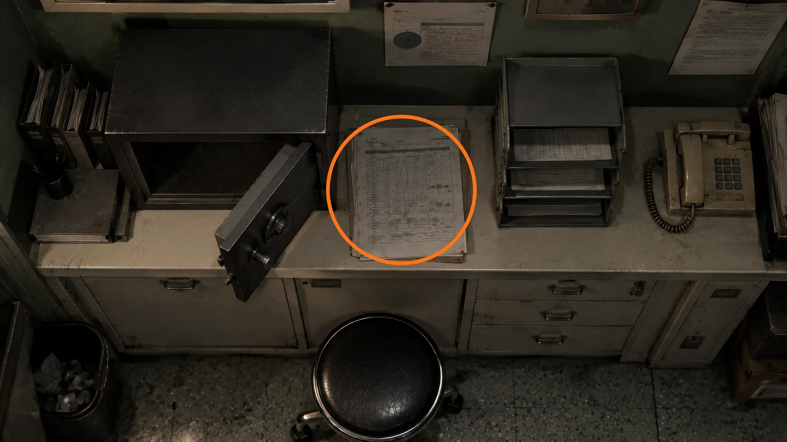 Location guide visual for File #16 - Safe Replacements in Resident Evil: Requiem