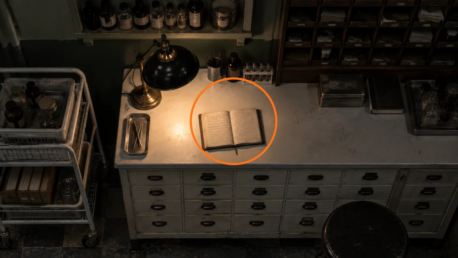 Location guide visual for File #21 - Victor's Journal Entry in Resident Evil: Requiem