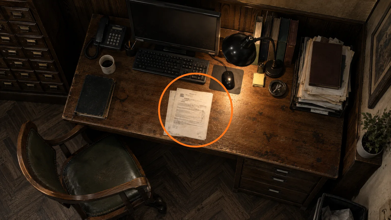 Location guide visual for File #24 - Background Check in Resident Evil: Requiem