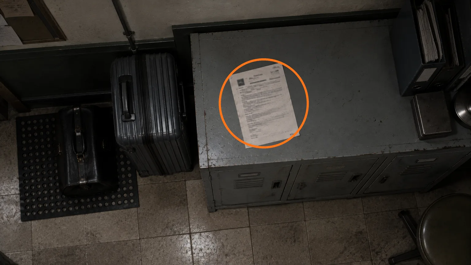 Location guide visual for File #26 - Examination Room Safe Code in Resident Evil: Requiem