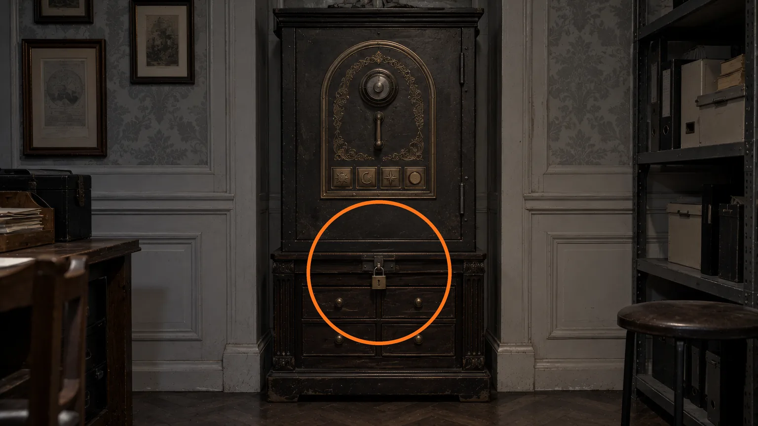 Location guide visual for File #28 - Unlocking the Organ Transport Box in Resident Evil: Requiem
