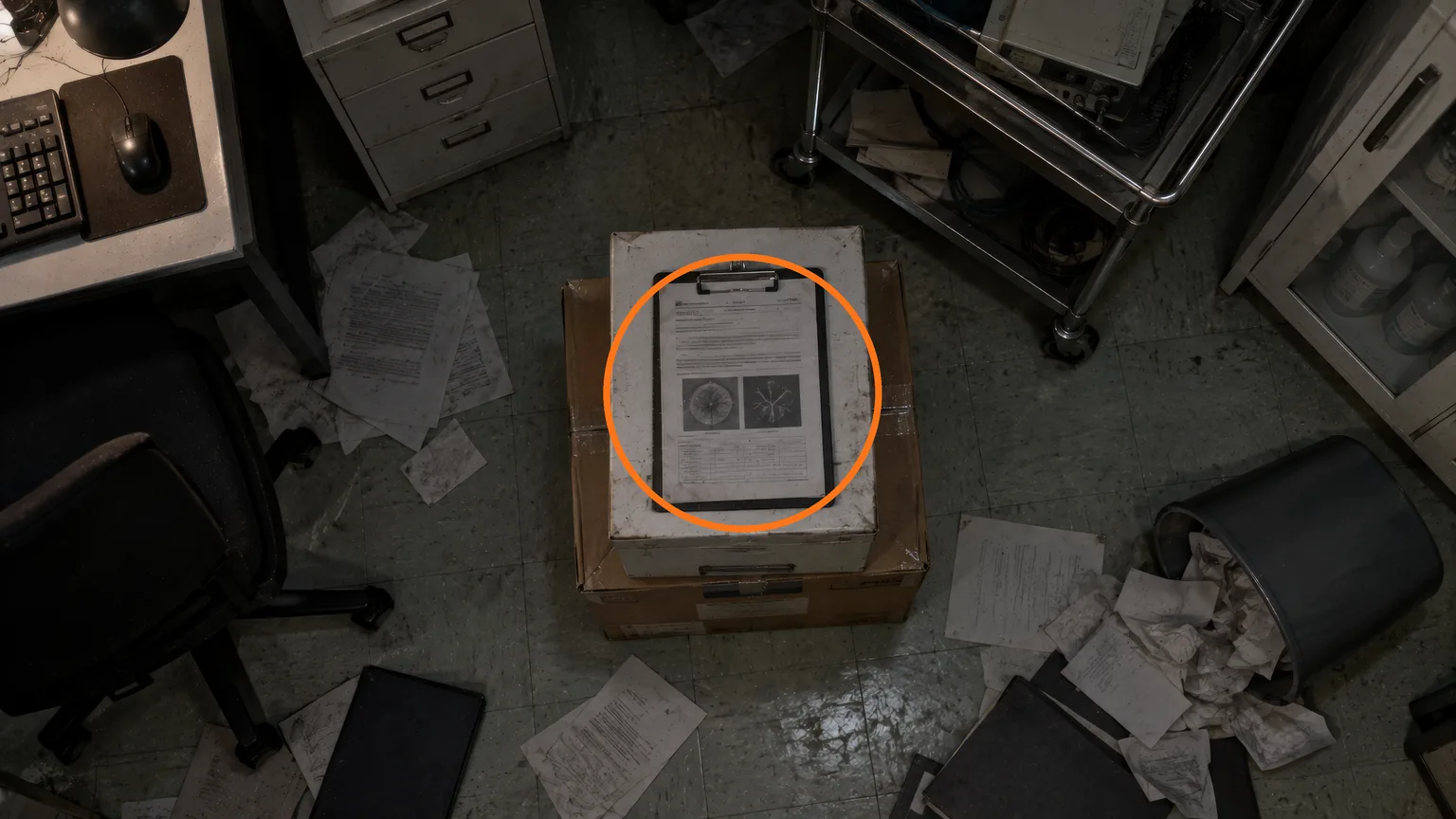 Location guide visual for File #30 - Double Mutation in Resident Evil: Requiem