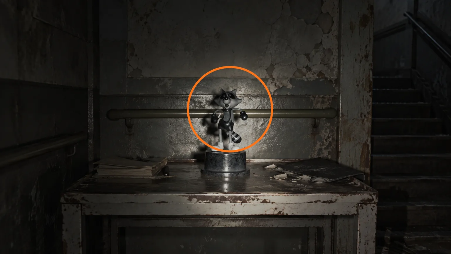 Location guide visual for Mr. Raccoon #3 in Resident Evil: Requiem