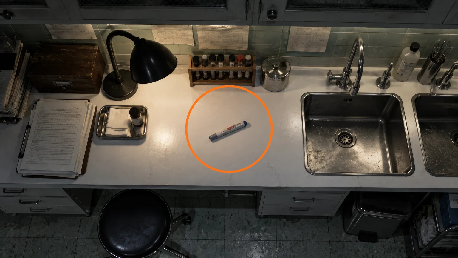 Location guide visual for Hemolytic Injector in Resident Evil: Requiem
