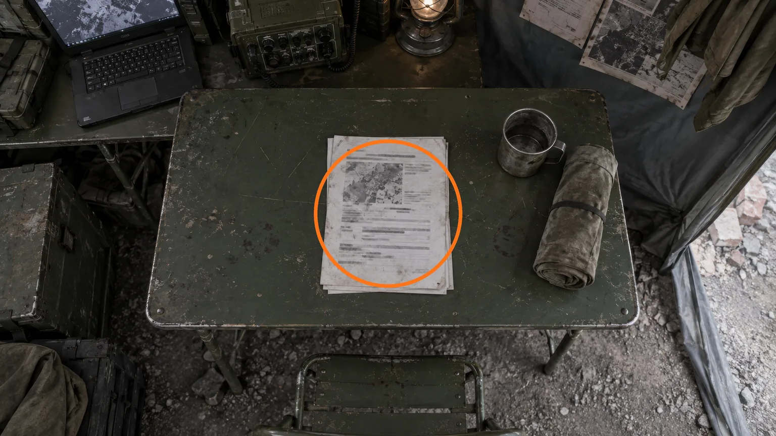 Location guide visual for File #50 - Orders for the Engineer Corps in Resident Evil: Requiem