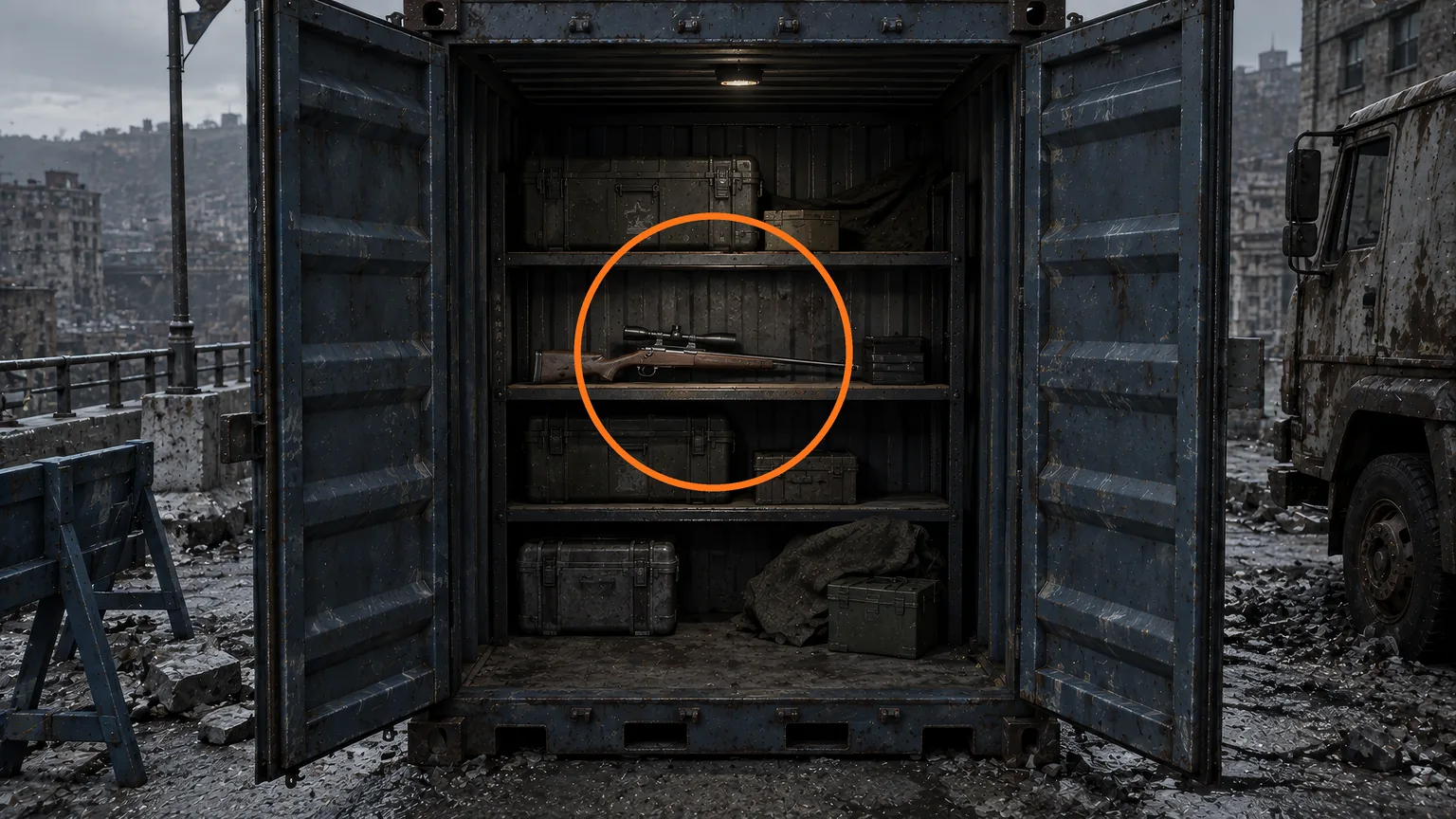 Location guide visual for Marksman 1A (Sniper) in Resident Evil: Requiem