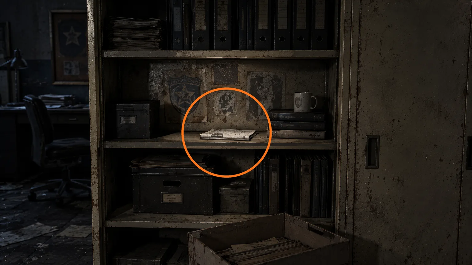 Location guide visual for File #57 - Scavenger Hunt - Clue 2 in Resident Evil: Requiem