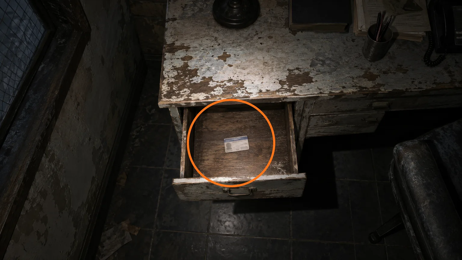 Location guide visual for File #58 - Library Card in Resident Evil: Requiem
