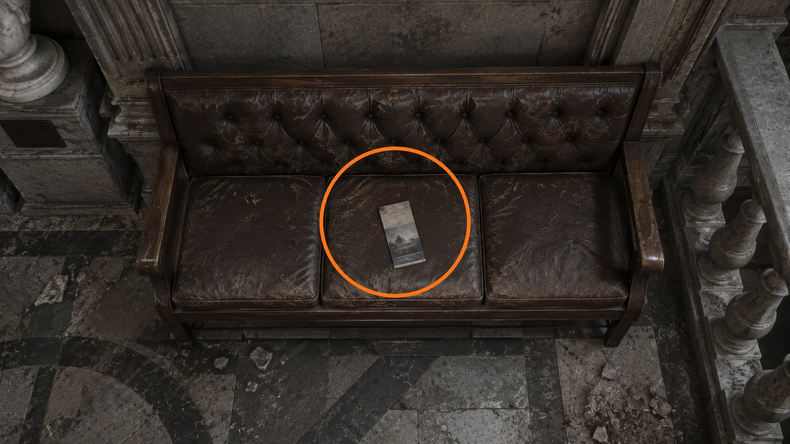 Location guide visual for File #65 - Guide Pamphlet in Resident Evil: Requiem