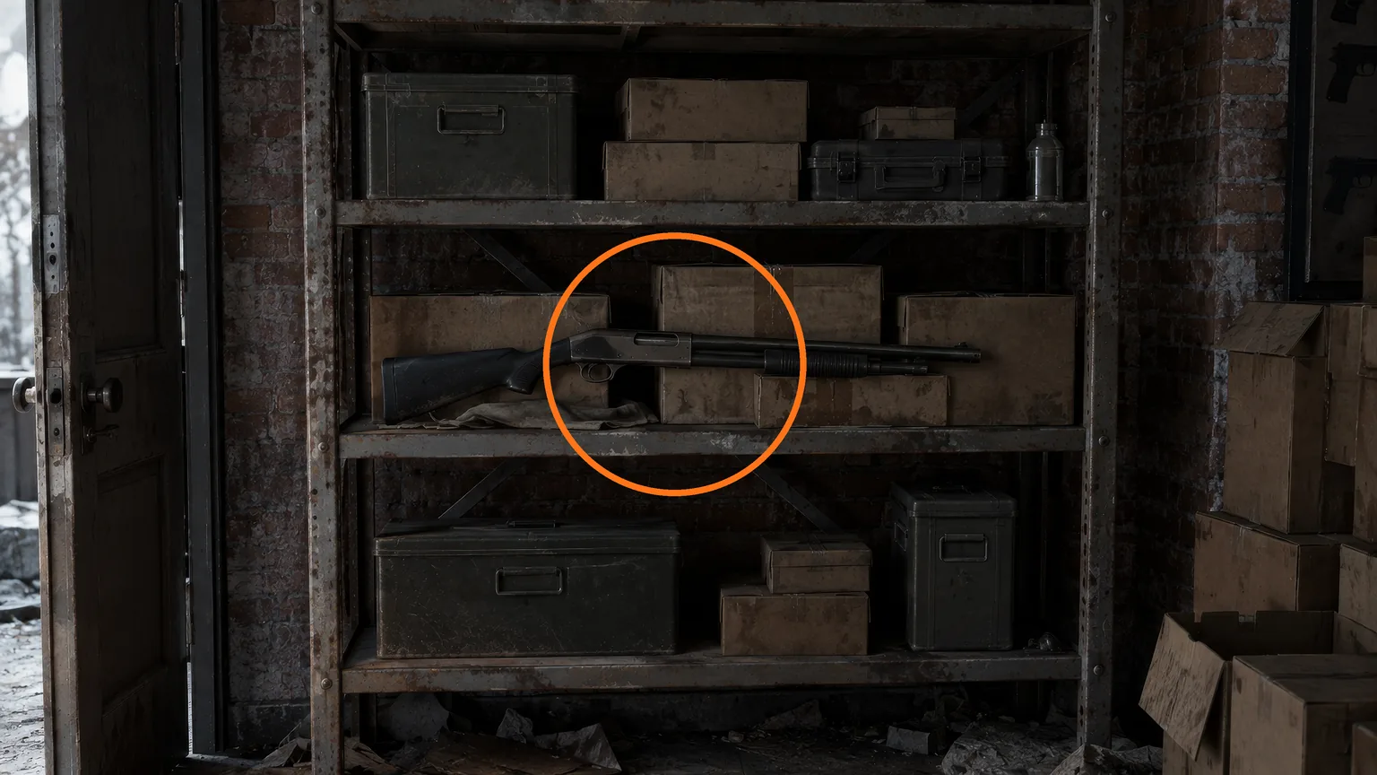 Location guide visual for W870 Police (Shotgun) in Resident Evil: Requiem