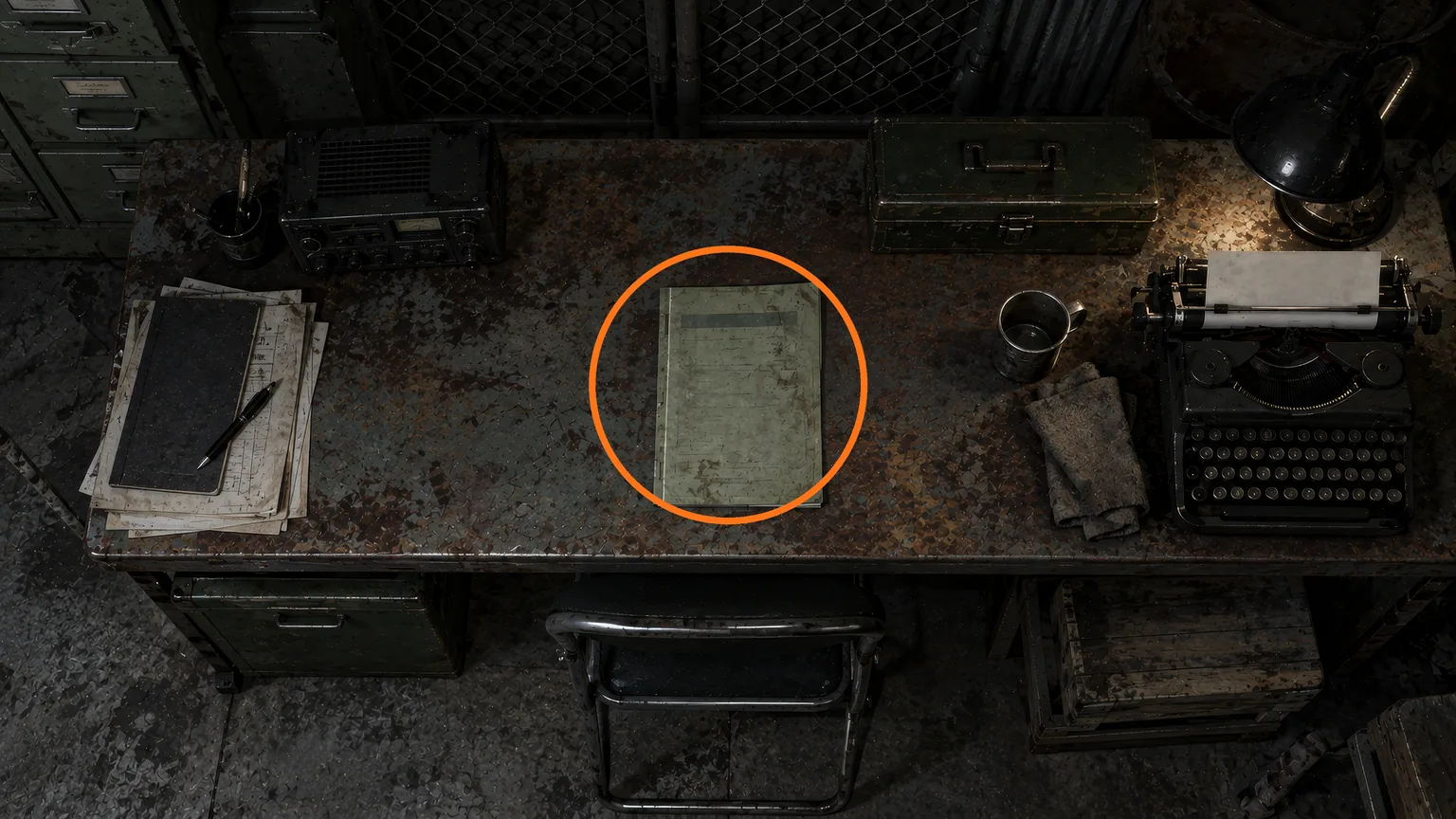 Location guide visual for File #47 - Roof Hatch Manual in Resident Evil: Requiem