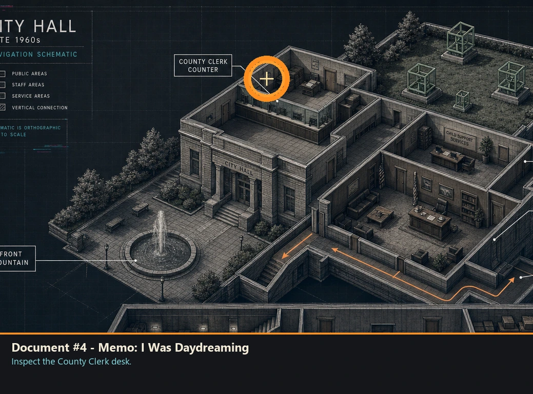 Location guide visual for Document #4 - Memo: I Was Daydreaming in Romeo Is a Dead Man