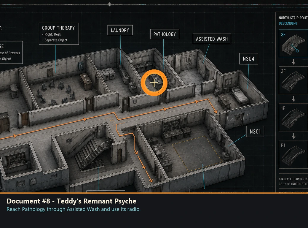 Location guide visual for Document #8 - Teddy's Remnant Psyche in Romeo Is a Dead Man