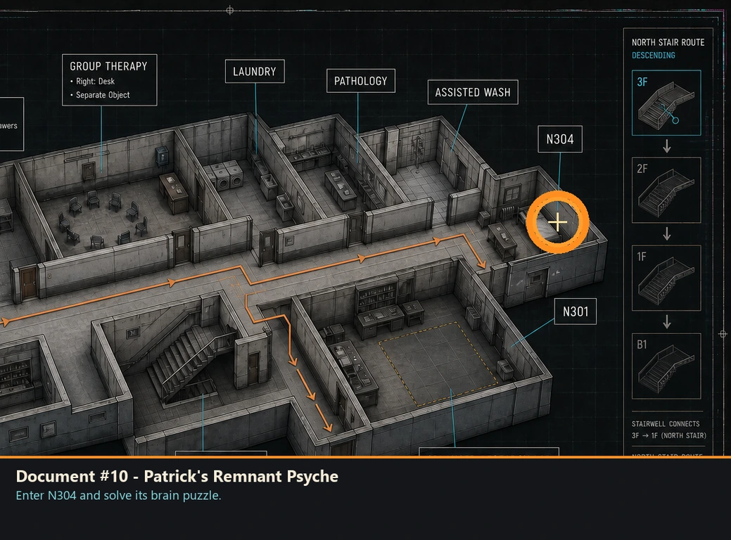 Location guide visual for Document #10 - Patrick's Remnant Psyche in Romeo Is a Dead Man