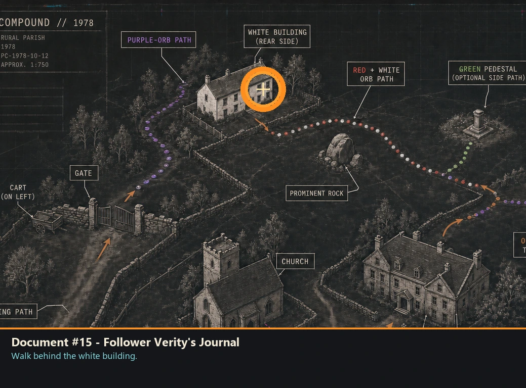 Location guide visual for Document #15 - Follower Verity's Journal in Romeo Is a Dead Man