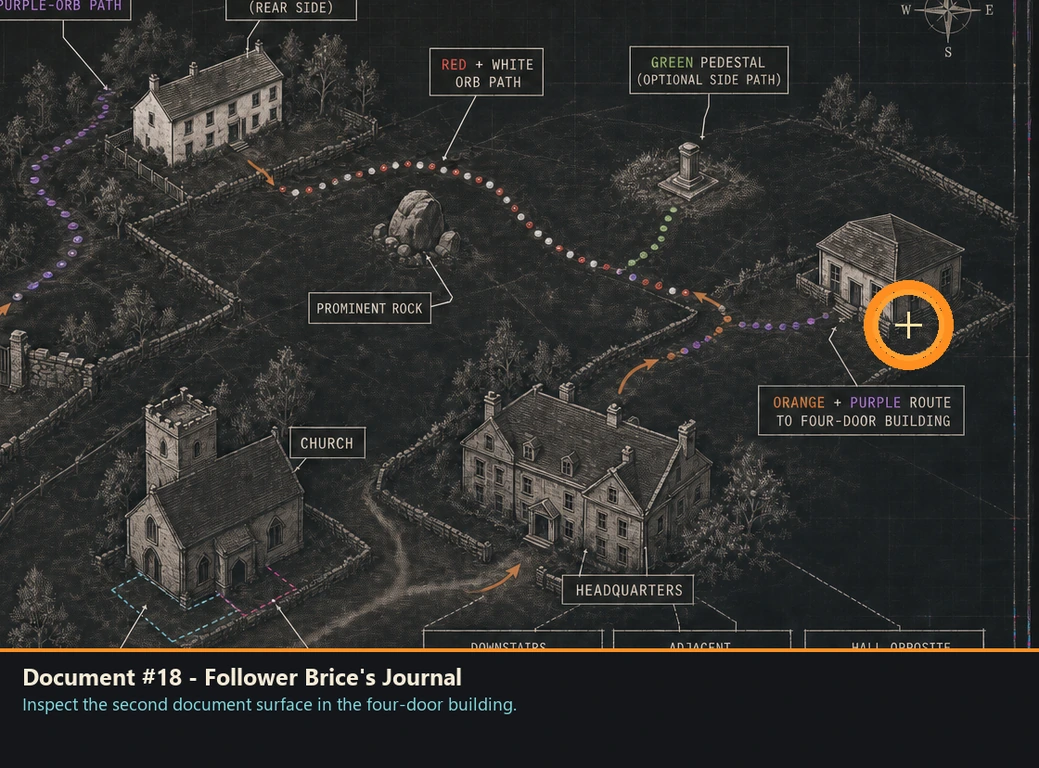 Location guide visual for Document #18 - Follower Brice's Journal in Romeo Is a Dead Man