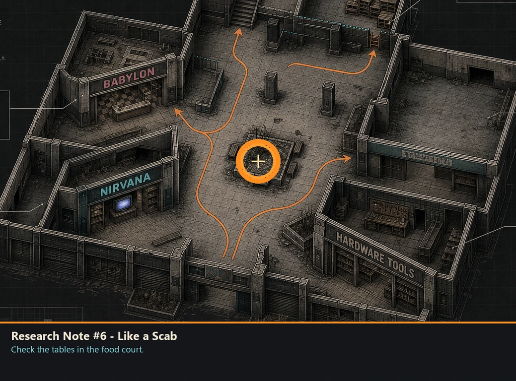 Location guide visual for Research Note #6 - Like a Scab in Romeo Is a Dead Man