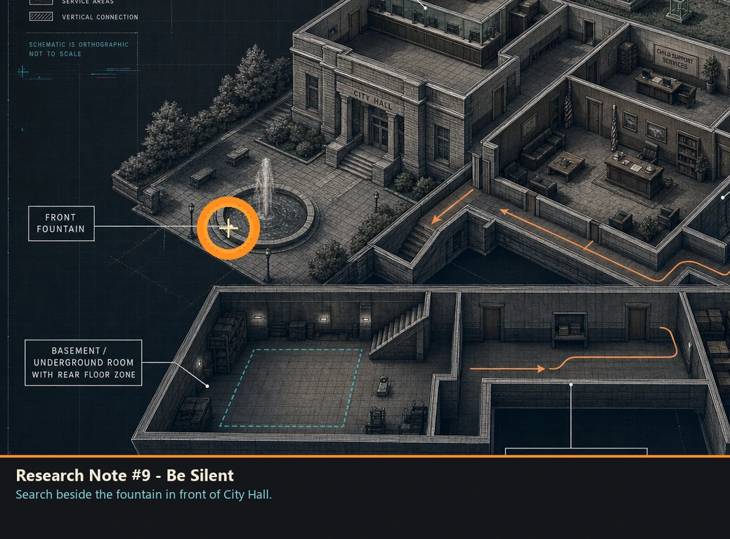 Location guide visual for Research Note #9 - Be Silent in Romeo Is a Dead Man
