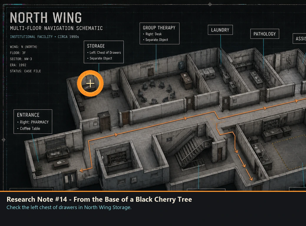Location guide visual for Research Note #14 - From the Base of a Black Cherry Tree in Romeo Is a Dead Man