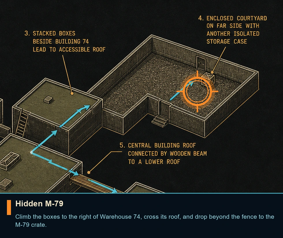 Location guide visual for Hidden M-79 in Syphon Filter