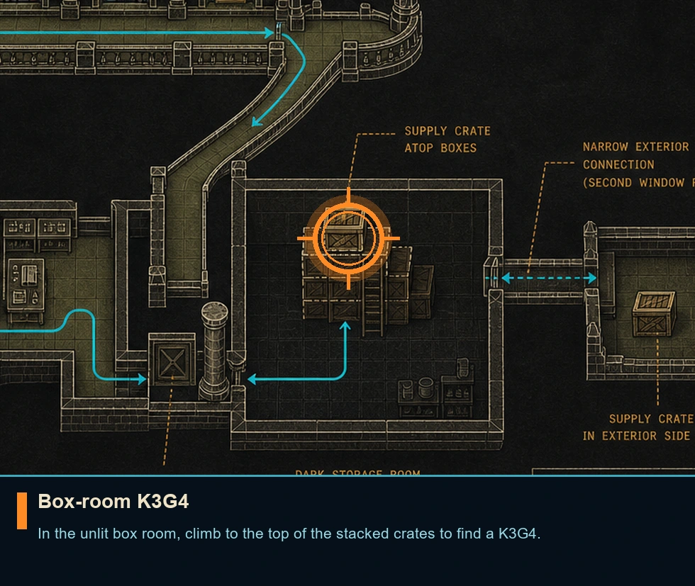 Location guide visual for Box-room K3G4 in Syphon Filter